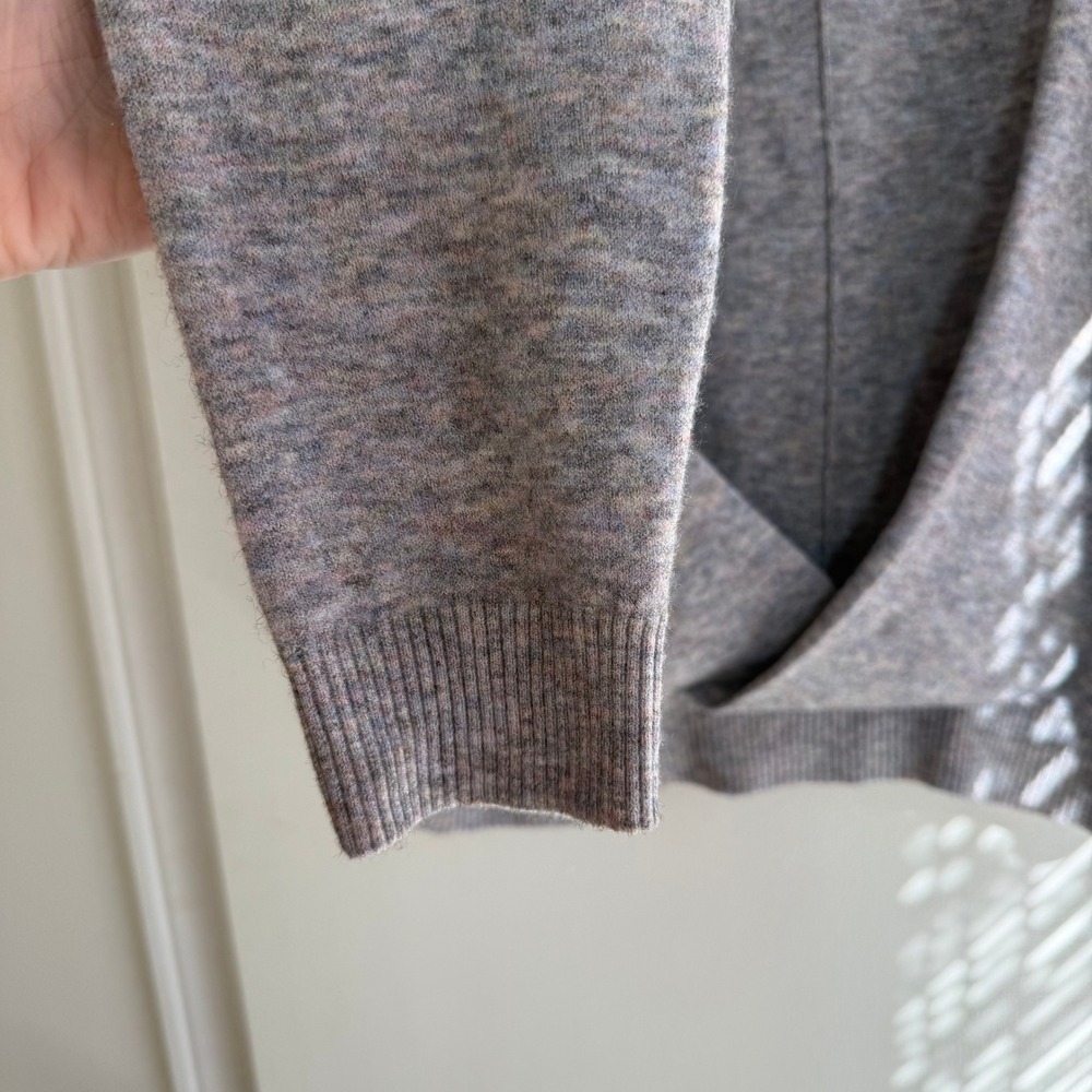 Sundance Women's Gray Marled Twist Front Sweater Long Sleeve Size M - Picture 3 of 8